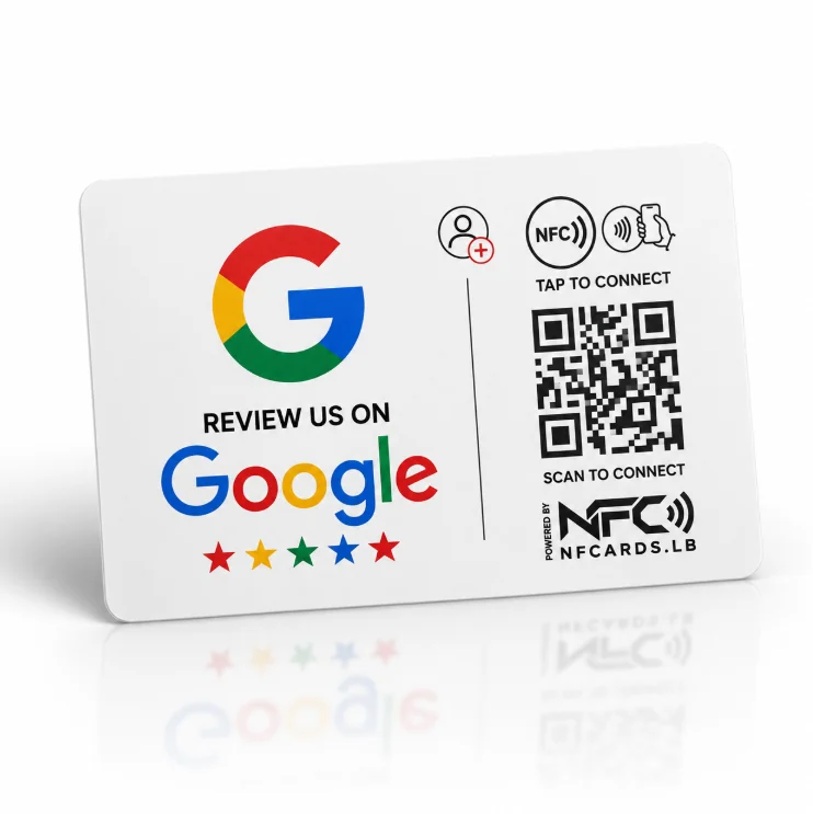 NFC Card in the Google Reviews design.